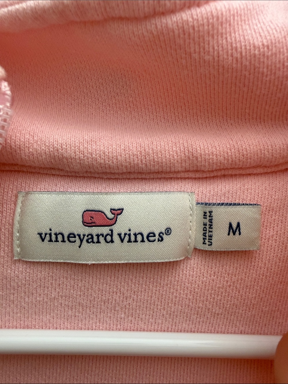 Vineyard Vines Light Pink Quarter-Zip Fleece Pullover - Picture 2 of 5